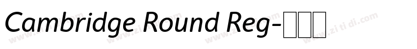 Cambridge Round Reg字体转换